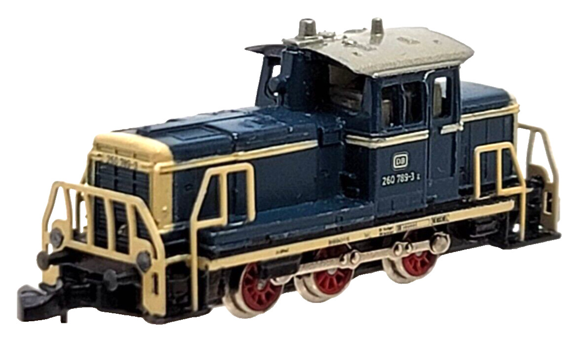 Marklin Z 8804 BR 260 789-3 Diesel Loco 3-pole DB (tested) jewel case #7