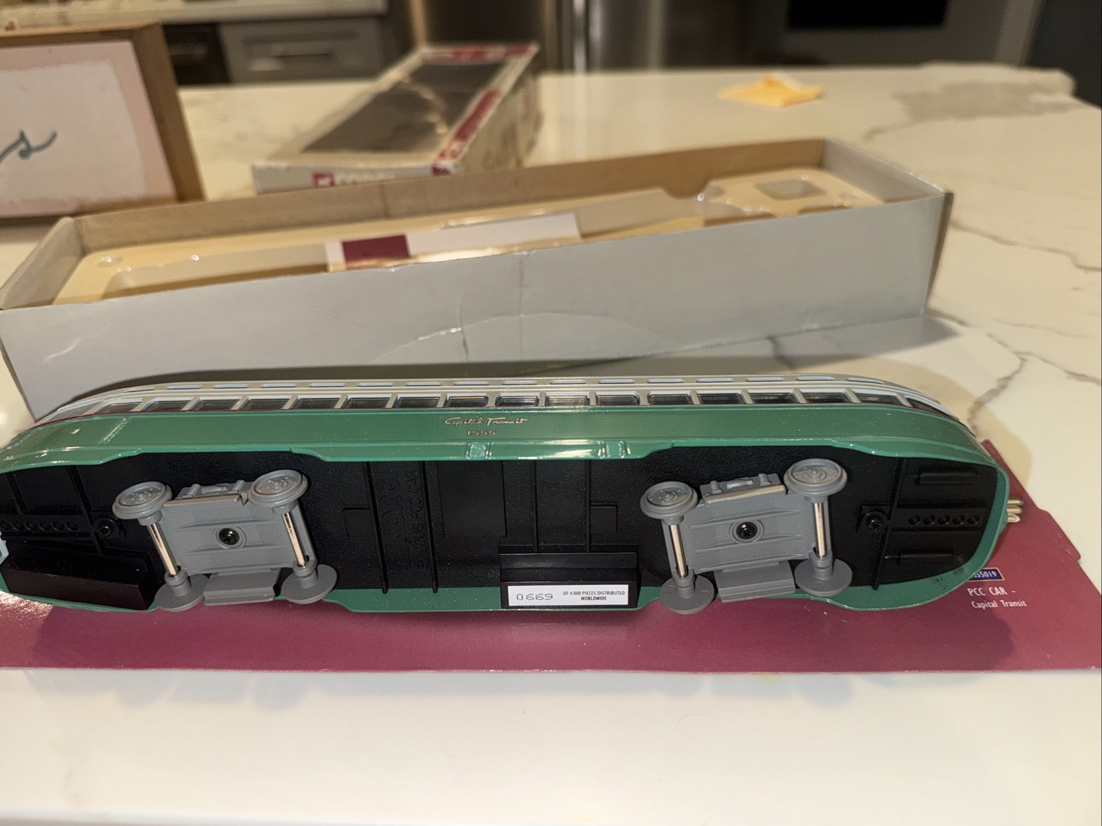 O Scale Corgi St. Louis PCC Unpowered DC Transit Cabin John/Glen Echo #1555