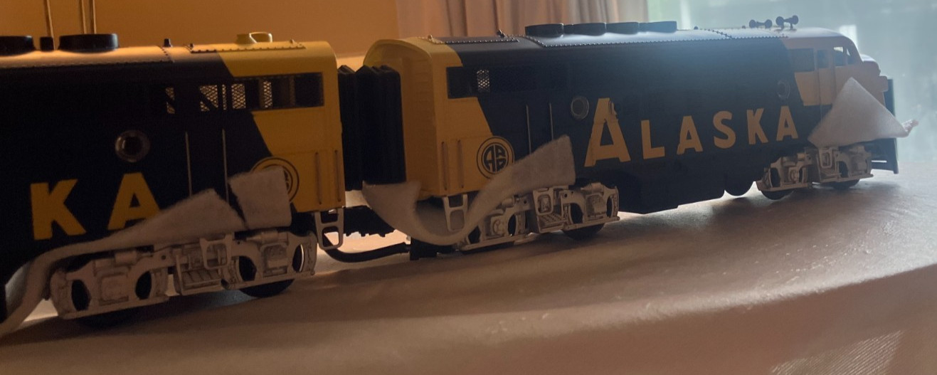 MTH UPGRADED Ps2 ALASKA R.R. F-3, A-B-A DIESEL SET w/BCR, 3 Boxes, LN 3R Premier