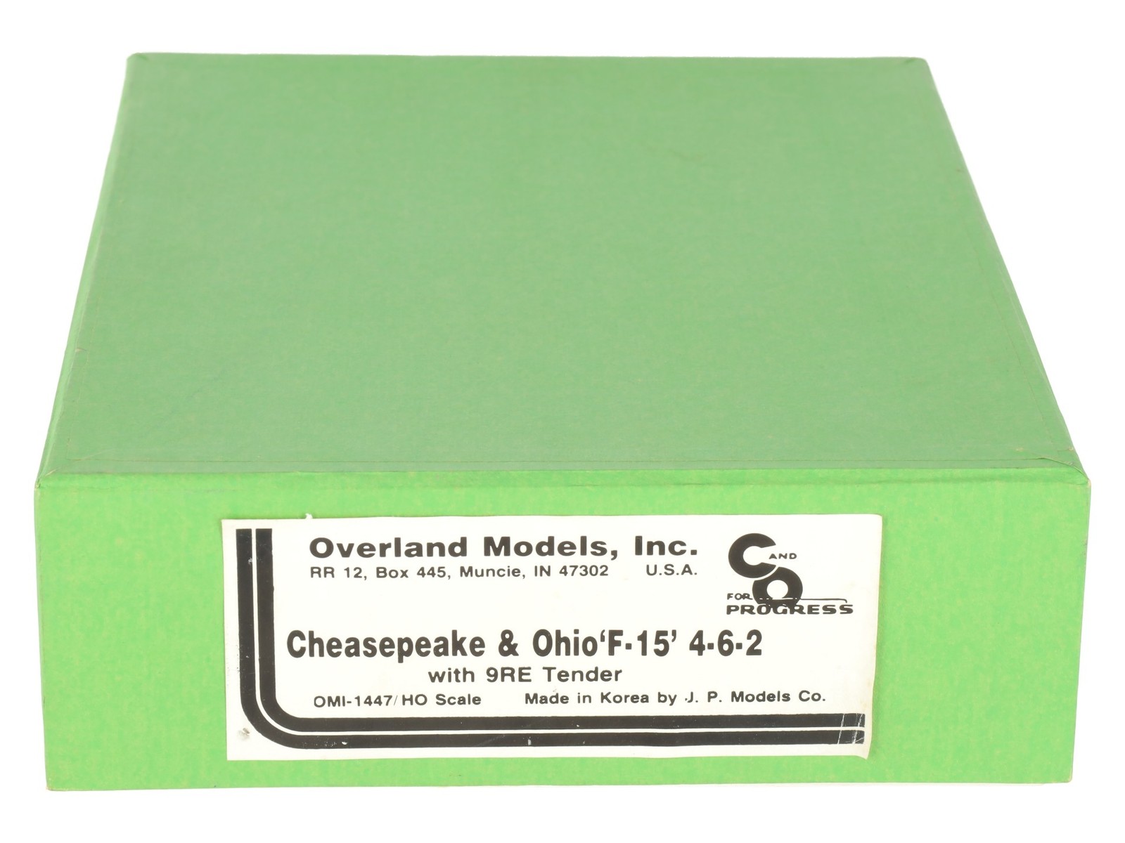 Overland OMI-1447 HO BRASS C&O F-15 4-6-2 Steam Locomotive & Tender -Unpainted