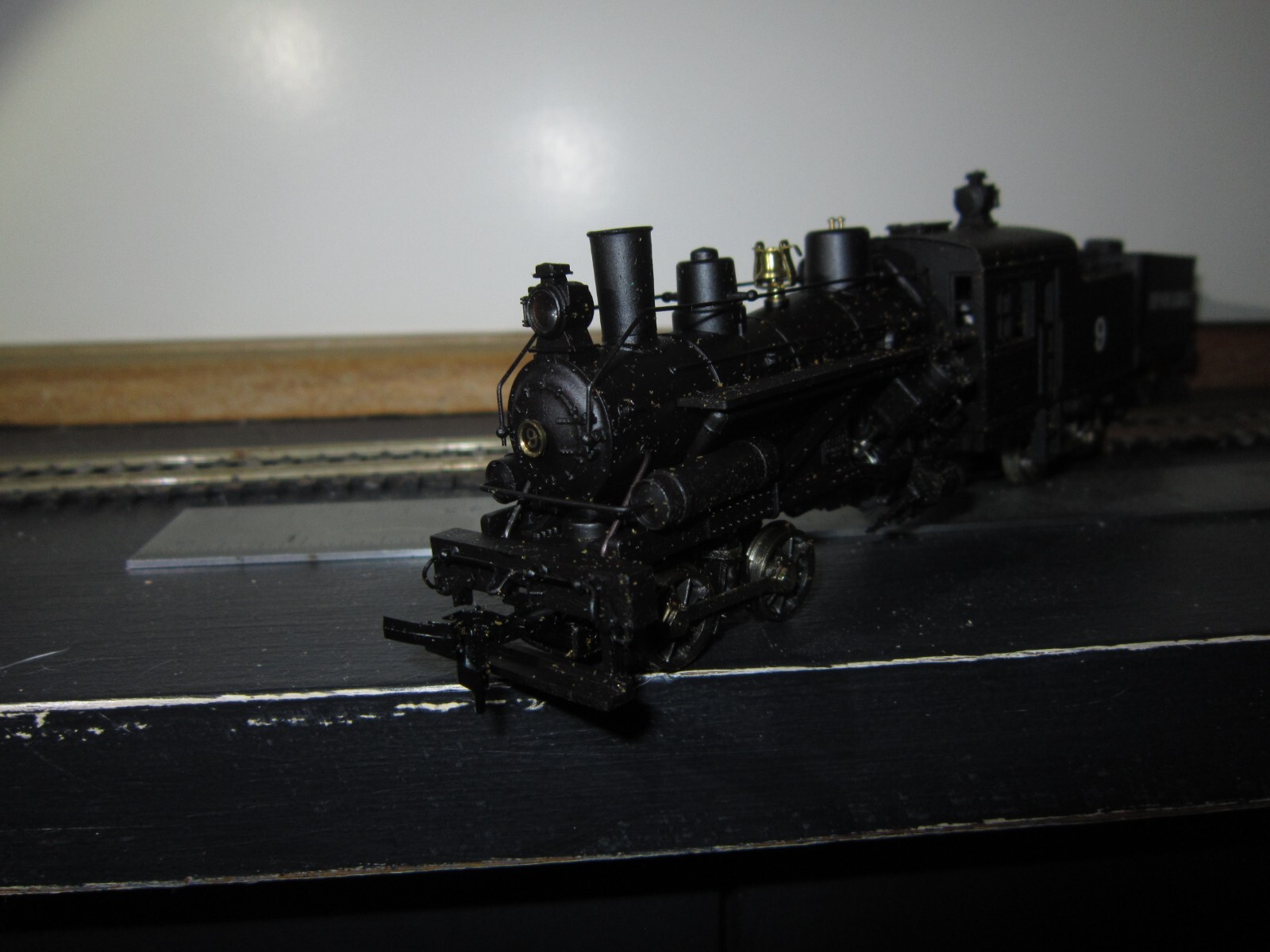 VINTAGE RIVAROSSI HO-SCALE “3 TRUCK HEISLER” LOCOMOTIVE “DEEP RIVER LOGGING” #9