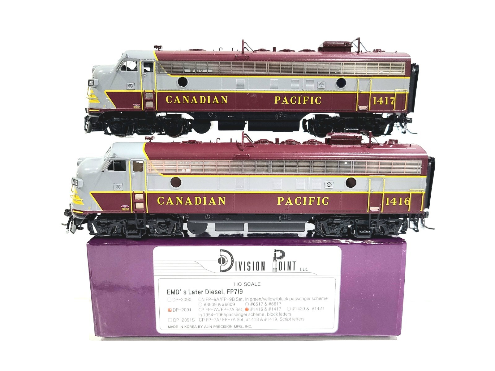 Division Point CP FP-7 A-A Set Canadian Pacific HO Brass Model #DP-2091 DCC