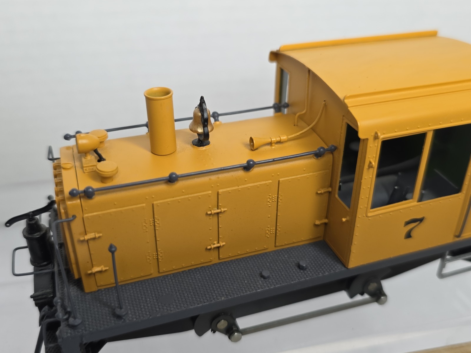 AMS On3 Scale Brass DC/DCC Sound Plymouth Diesel Switcher #7 Runs Well Ex/No Box