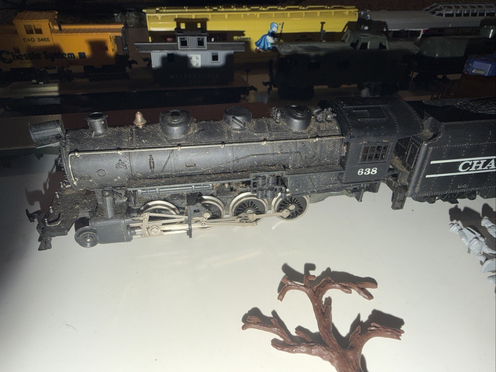 TRAIN CAR ENGINE LOCOMOTIVE CHESSIE SYSTEM C&O 4301 ROLLING STOCK HO SCALE PARTS