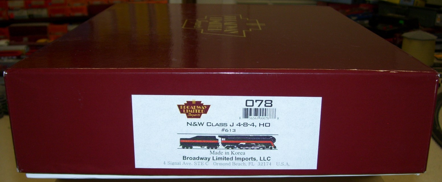 Broadway Limited HO N&W Class J 4-8-4 Locomotive #613, DCC/DC with Sound, LNIB