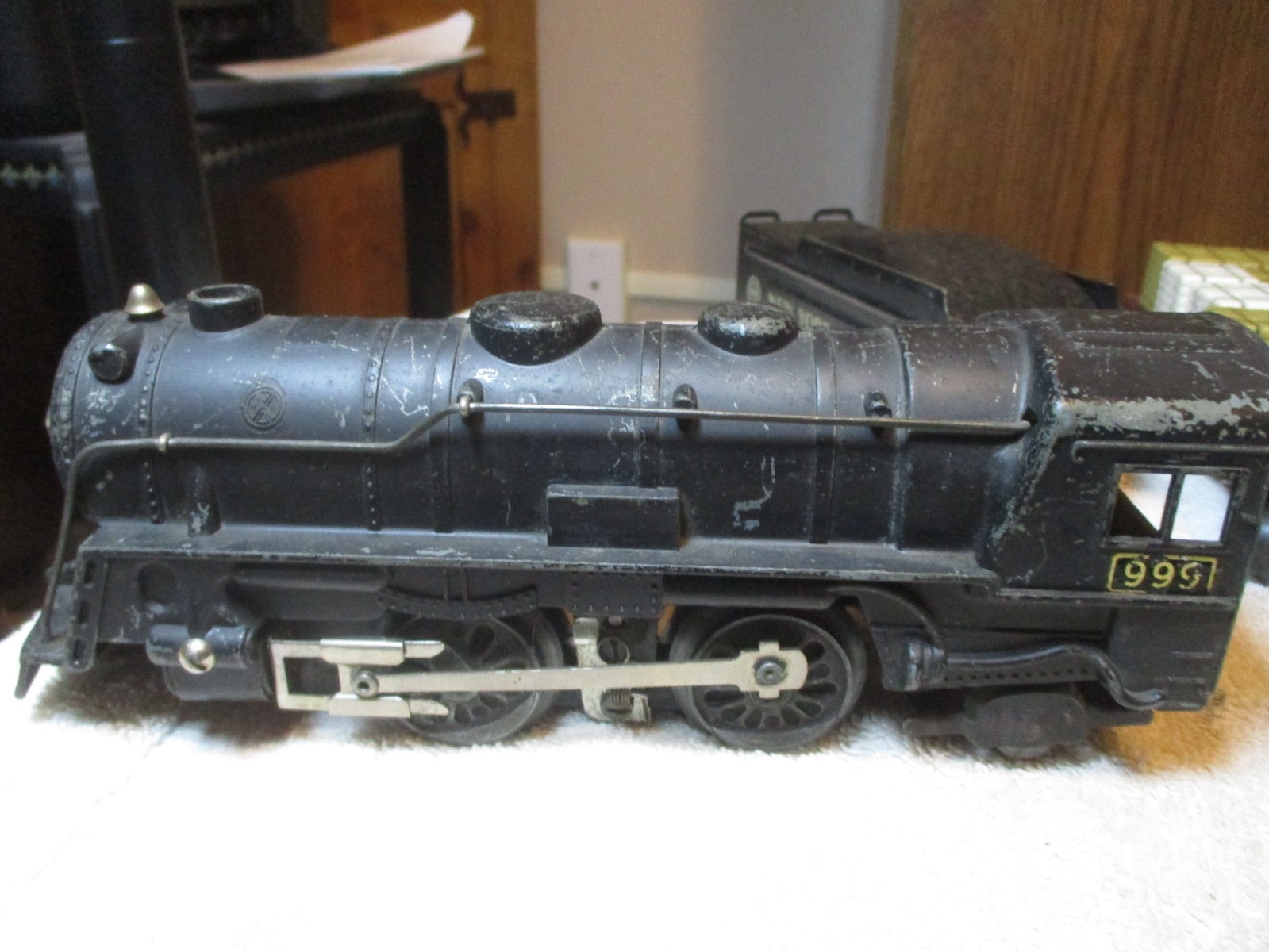 MARX O Gauge 999 NEW YORK CENTRAL LOCOMOTIVE 2-4-2 & TENDER TESTED/RUNS LIGHTS