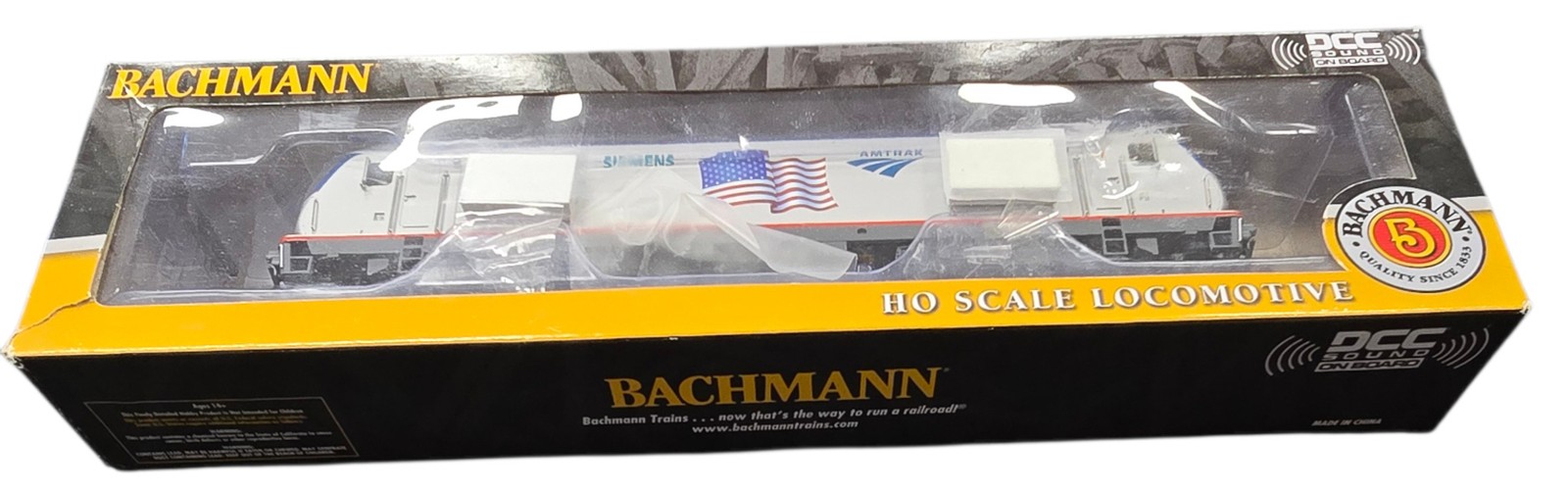 Bachmann 67404 Amtrak Flag Siemens ACS-64 DCC Sound HO Loco Open Box