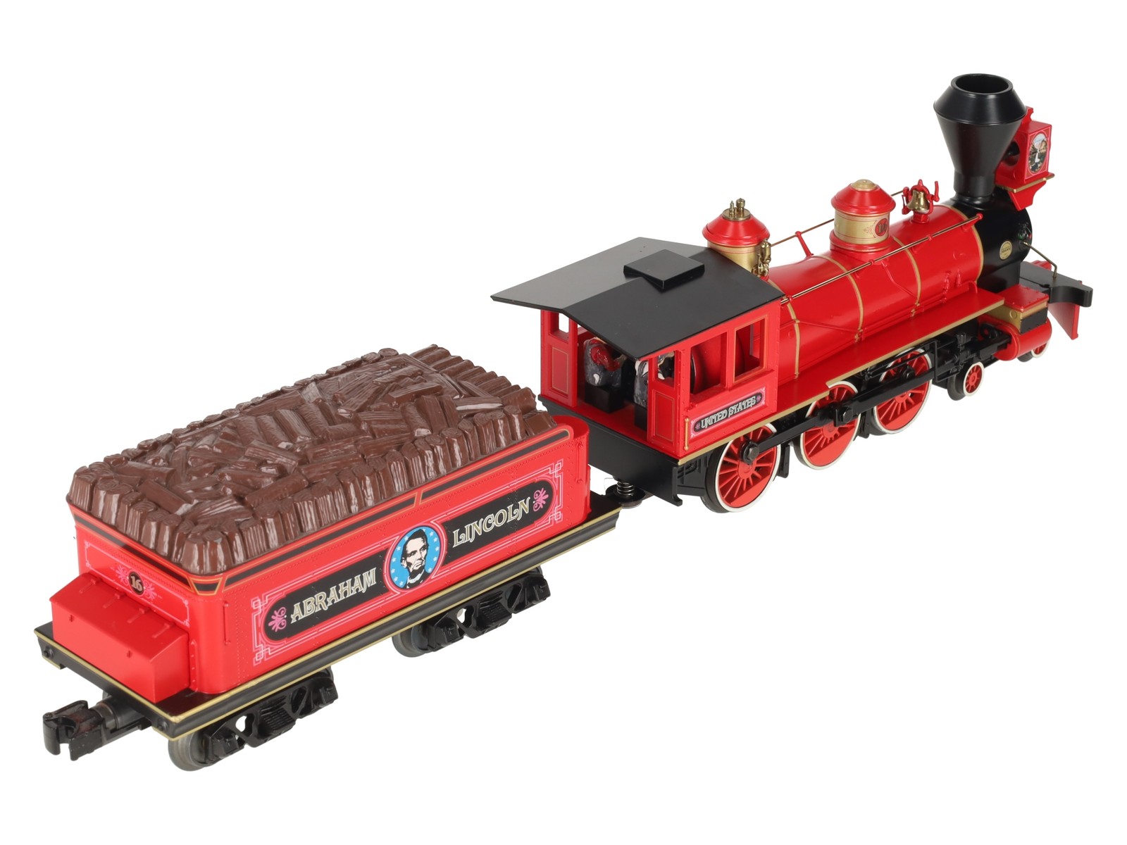 MTH 30-1591-1 O Abraham Lincoln 4-6-0 Ten Wheeler Steam Loco & Tender #16 w/PS3