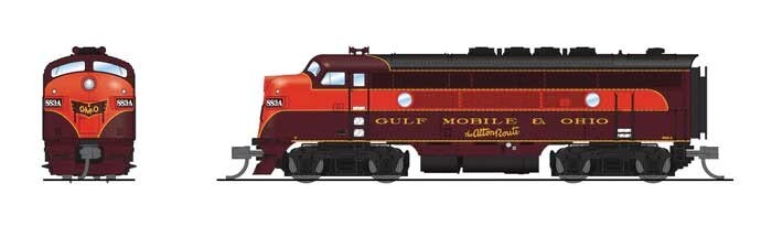 Broadway N-Scale 9210 EMD F3A, GMO 884-A, Maroon & Imitation Gold, Paragon4 Soun