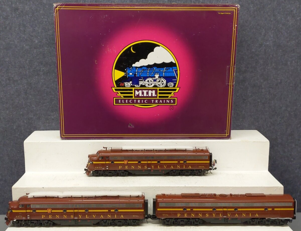 MTH 20-2894-1 O PRR E-8 ABA Diesel Engine Set w/PS 2.0 & DCC #5809A/5711A/5711B