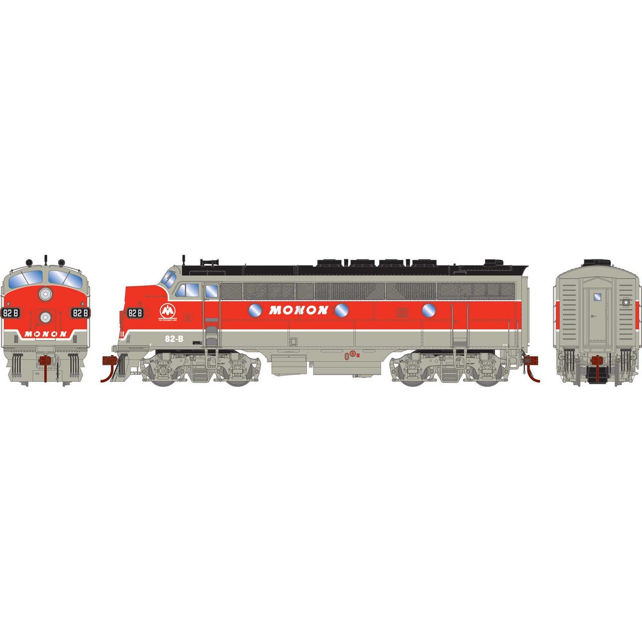 Athearn Genesis ~ HO Scale ~ F3A ~ Monon #82-B ~ DCC Sound ~ 19680