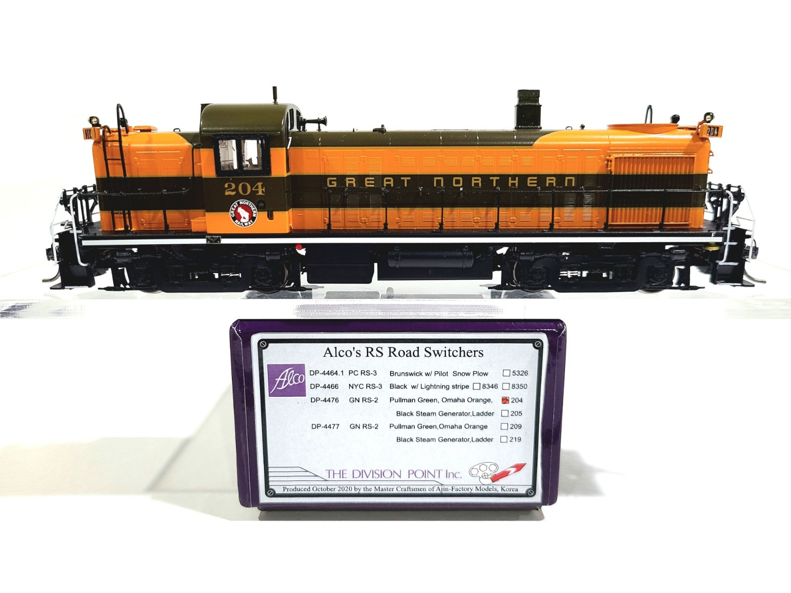 Division Point GN Alco RS-2 Great Northern #204 HO Brass Model #DP-4476