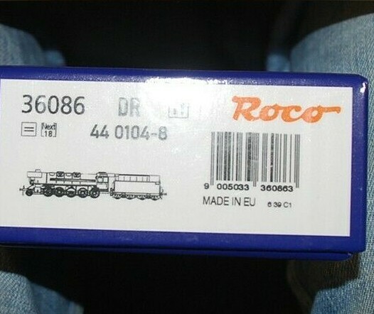 Roco 36086 Tt Steam Br 44 0104-8 Oil Epoch 4 Dr with Dss Boxed New, LED Light