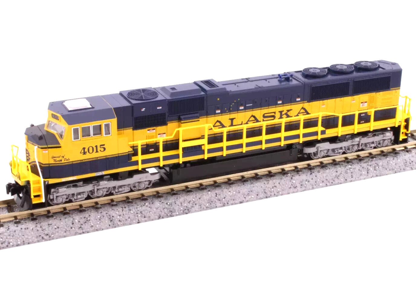Kato N Scale ~ New 2024 ~ Alaska SD70MAC #4015 North Pole ~ DC Version ~176-6411