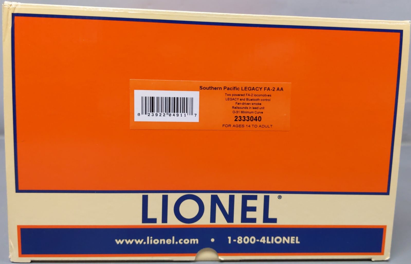 Lionel 2333040 O Southern Pacific Legacy FA-2 AA Diesel Locomotive #802A/#802D