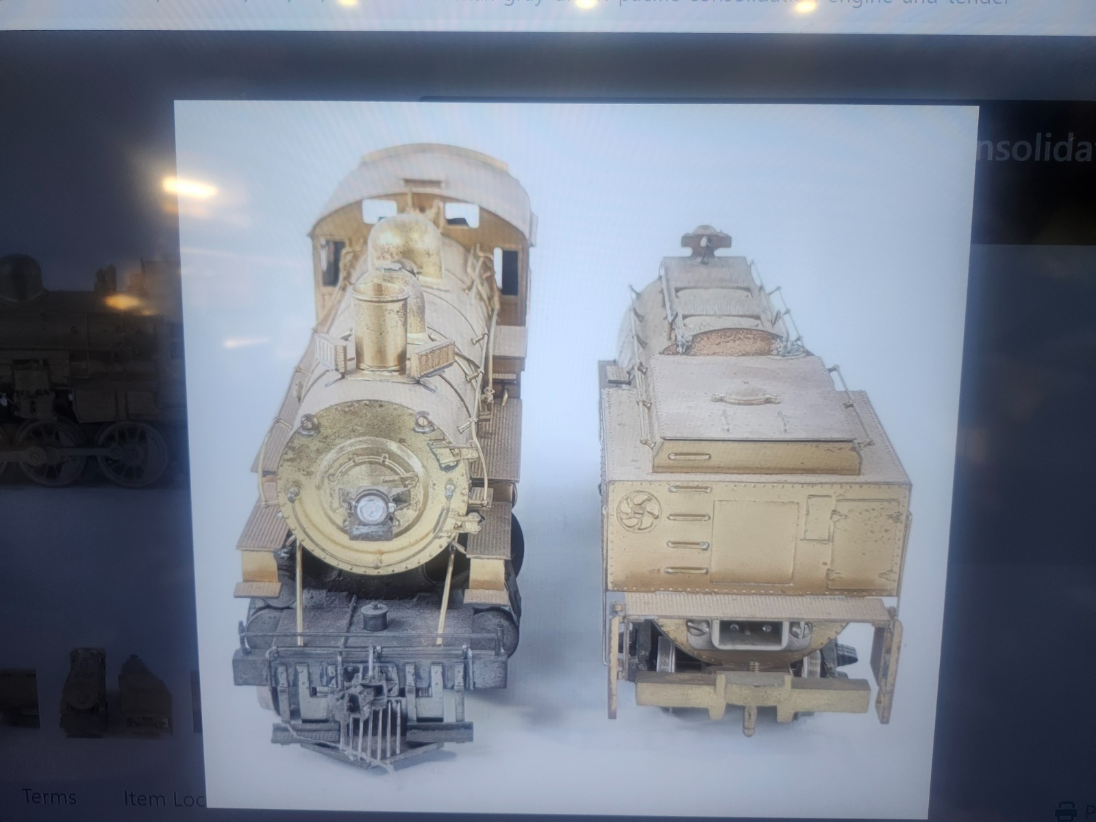 KTM Max Gray Brass Union Pacific 4-6-0 Consolidation Steam Locomotive & Tender O