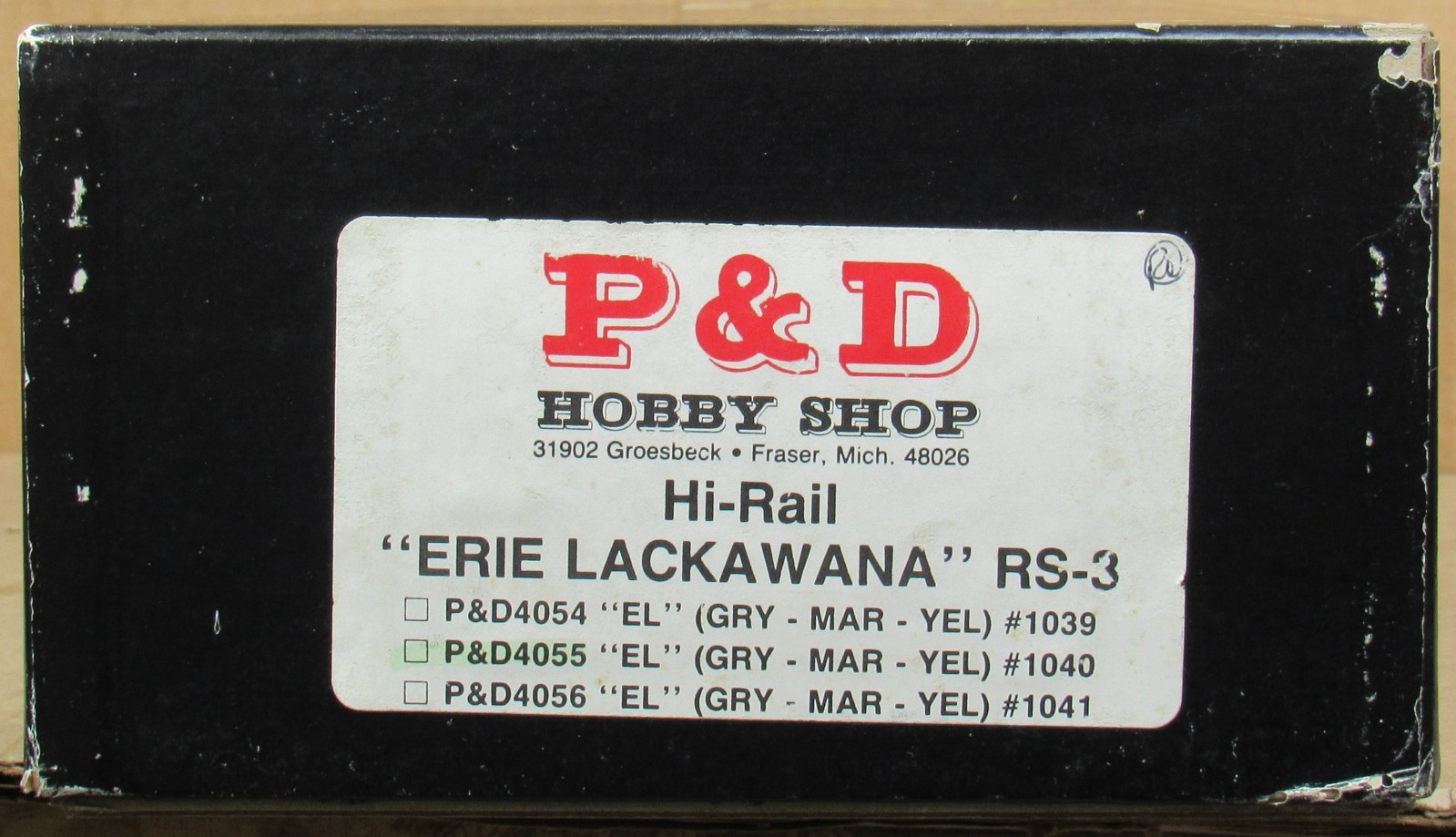 Weaver/P&D Hobby Shop 4055 Erie Lackawanna RS-3 Diesel Engine #1040 O-Gauge *