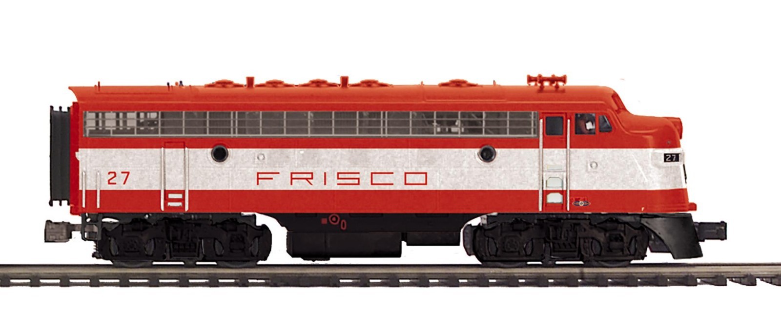 MTH SET 20-21805-1 & 20-21806-4 FRISCO F-7 AA POWERED PS3 & NON POWERED HI-RAIL