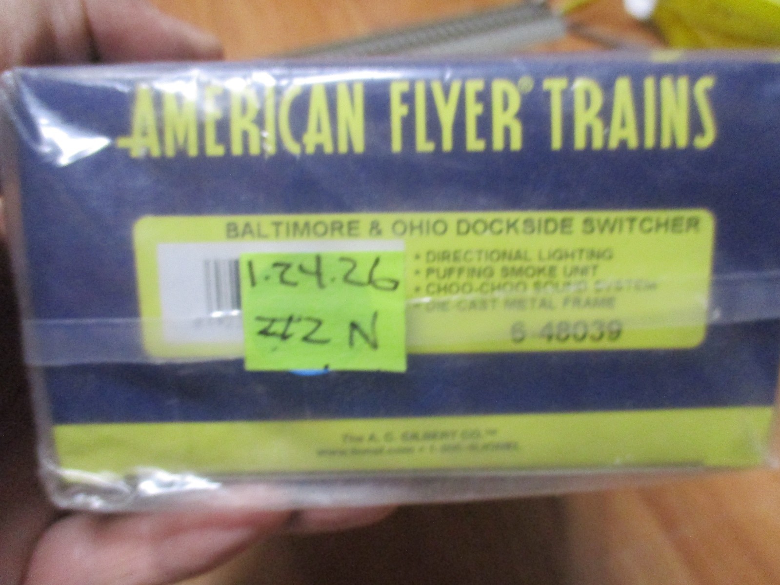 Amer Flyer 6-48030 B&O Dockside Steam loco (1/24/26 #2) Hirail AC