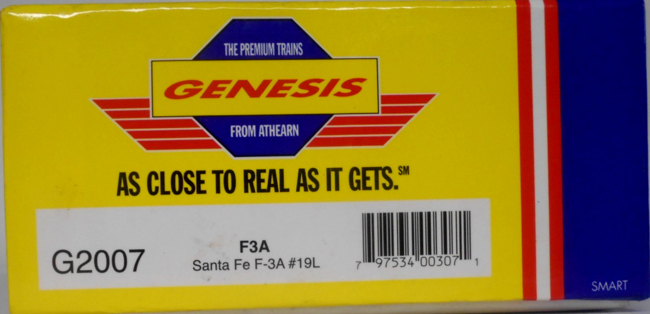 ATHEARN Genesis HO Scale G2007 ATSF New Old Stock F-3-A #19L SANTA FE