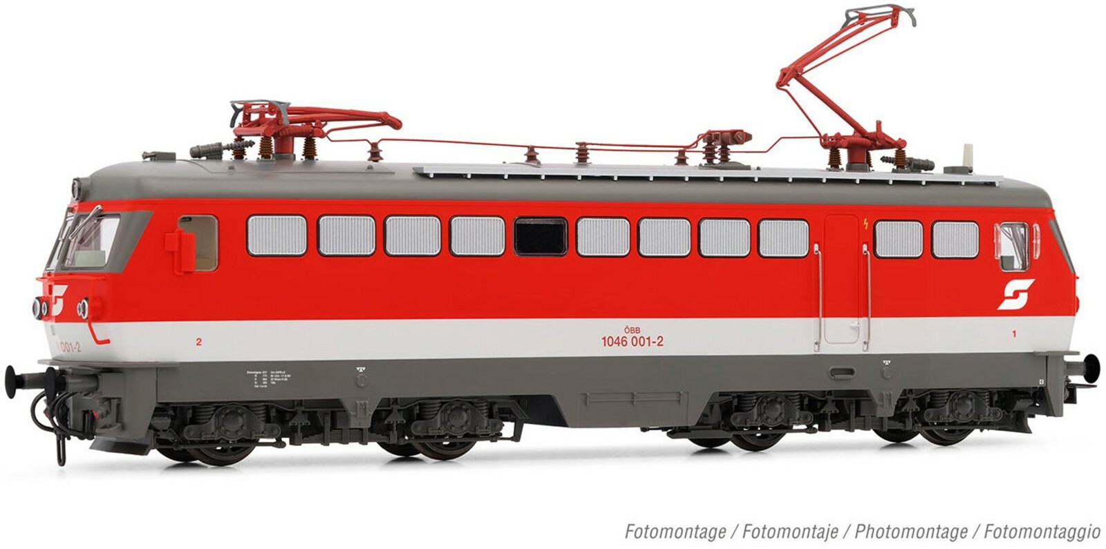 RIVAROSSI HR2856 1046 001-2 Traffic Red/White/Grey Livery, OBB