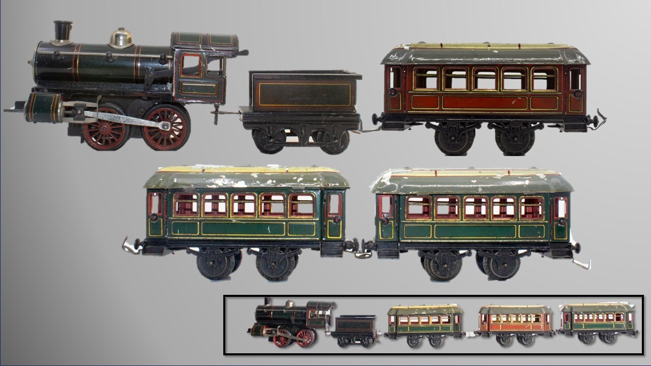 Vintage Pre-War Large Karl Bub (KBN) 0-gauge Clockwork Train Set (c.1905-1910)