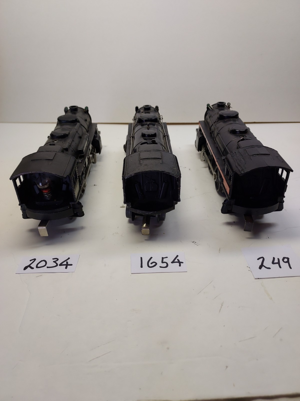 Vintage Postwar Lot Lionel 1654, 2034, 249 steam Locomotives