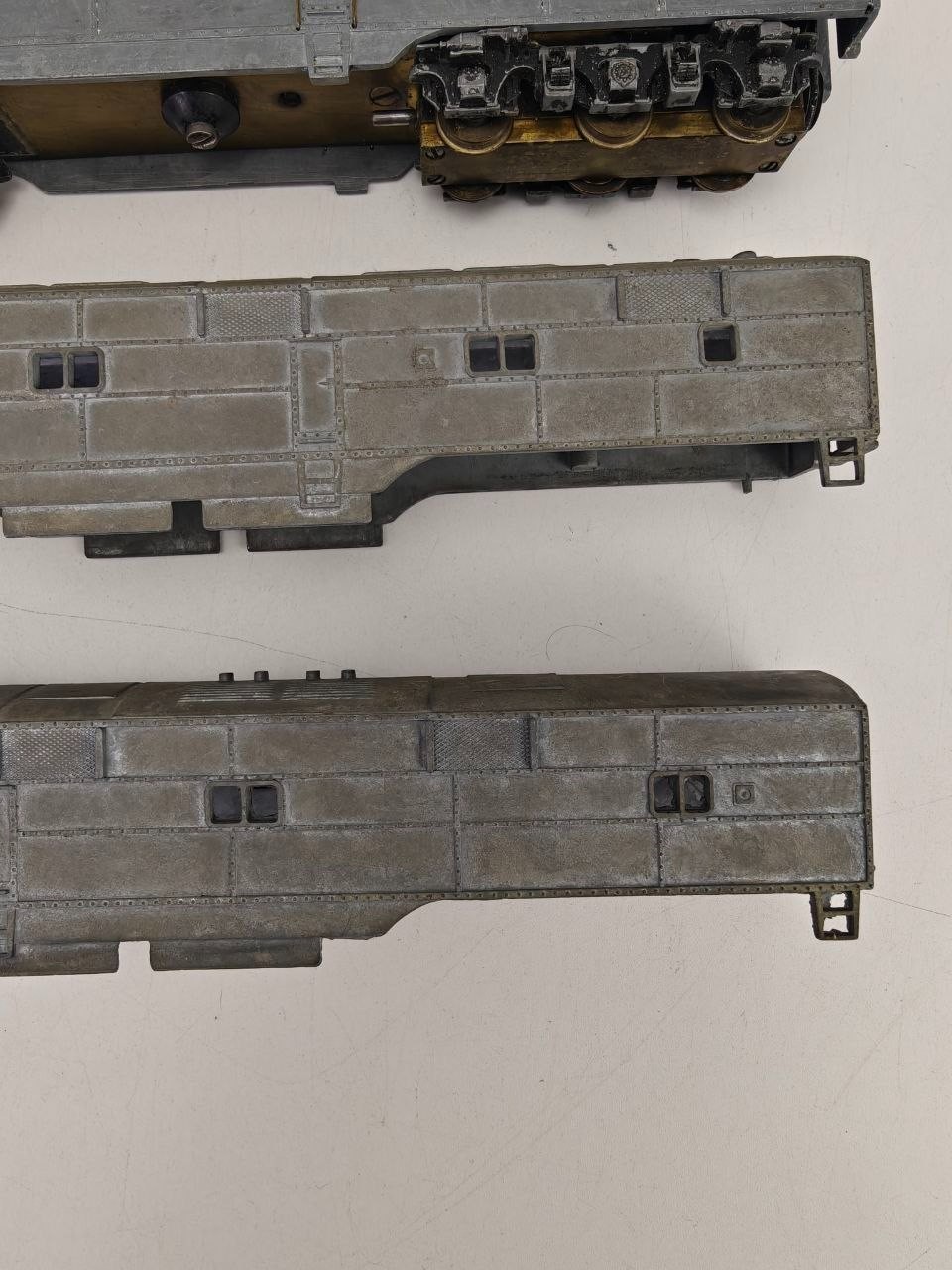 These bodies are Hobbytown E7 Unit A-B-A Brass Die Cast Project READ