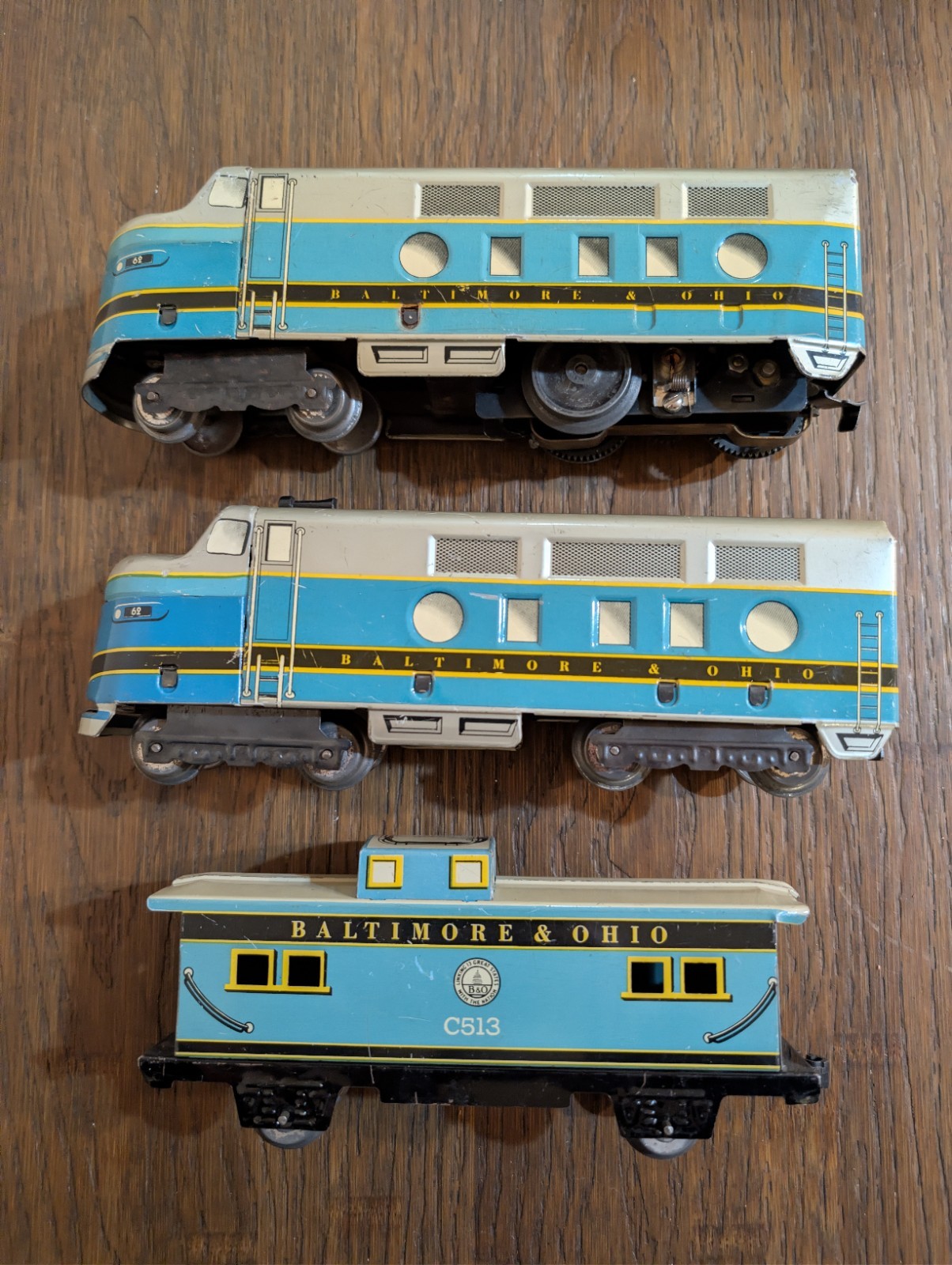 O Gauge Marx Tin & Lionel Plastic Trains Baltimore Locomotive Caboose