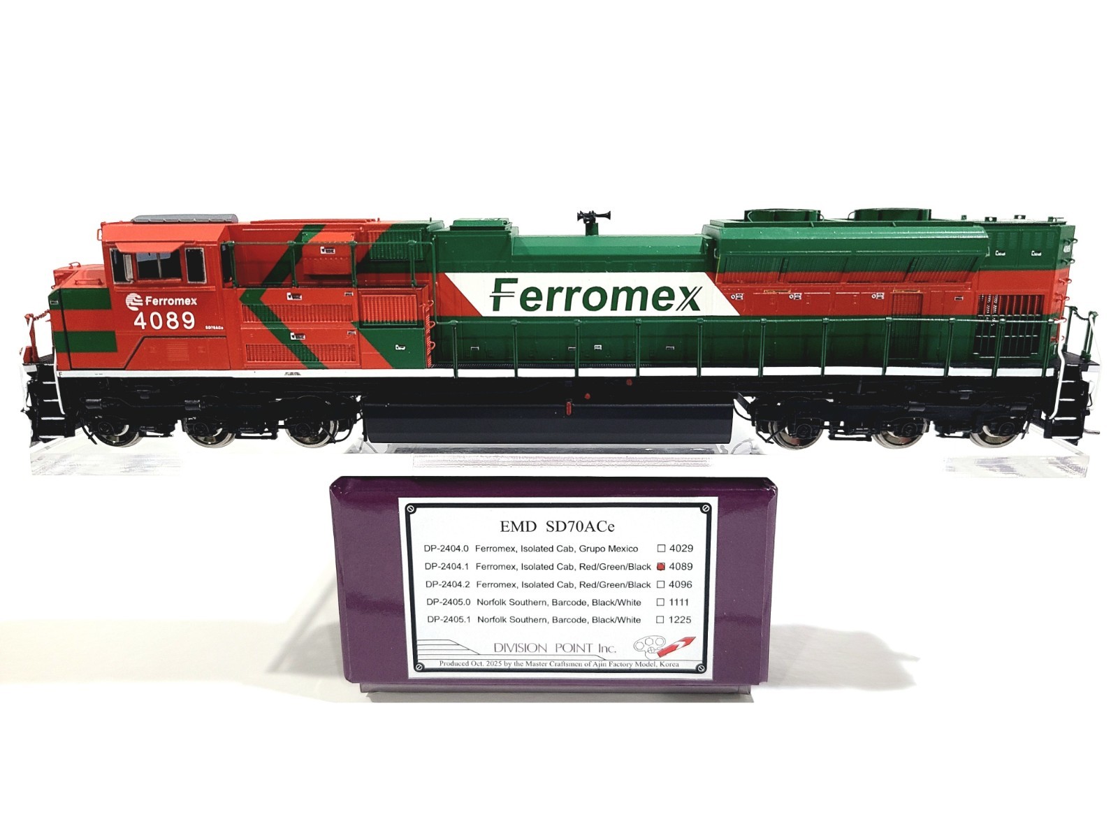 Division Point FXE SD70ACe Ferromex Iso Cab #4089 HO Brass Model #DP-2404.1 DCC