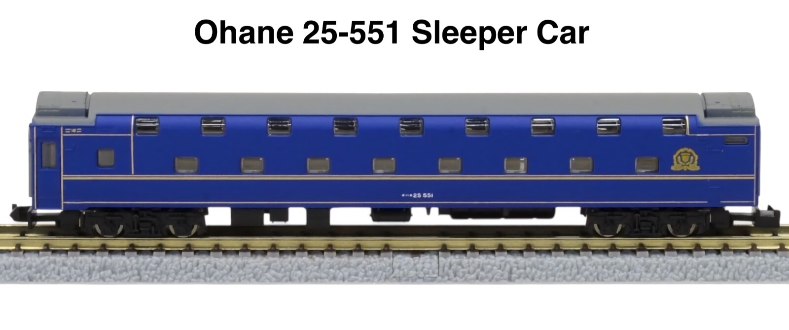 Z Scale Rokuhan Hokutosei Limited Express 14-Car Set JNR 24 Series Blue Train