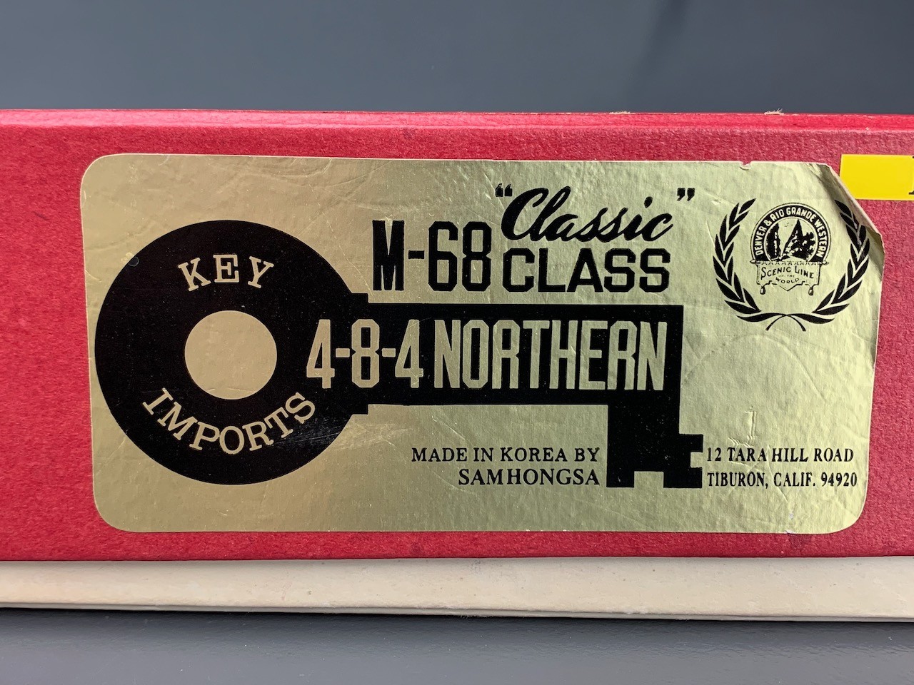 HO Key Brass D&RGW M-68 4-8-4 Northern Steam Locomotive HO7578