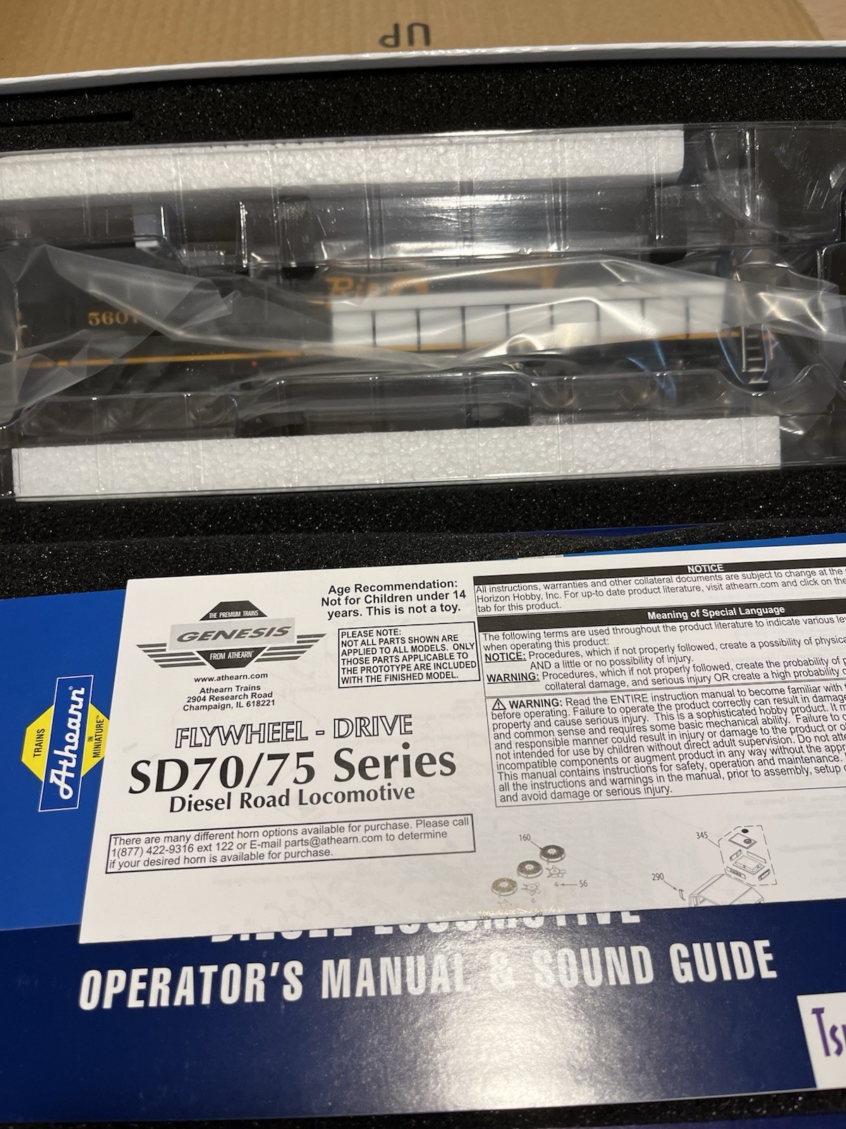Athearn Genesis HO Scale SD70 Rio Grande Road# 5607, With Tsunami 2 Sound & DCC