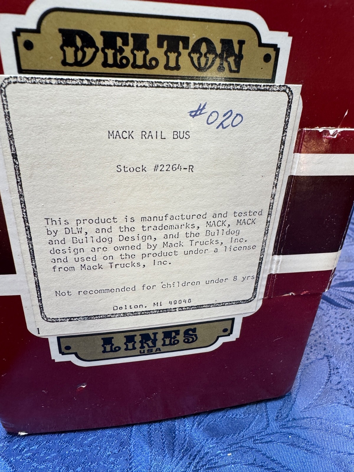 Delton 2264r D.S.P & P.R.R Railbus Baggage Car