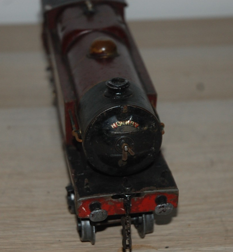 HORNBY O GAUGE CLOCKWORK No 2 SPECIAL TANK LOCOMOTIVE IN RED LMS LIVERY