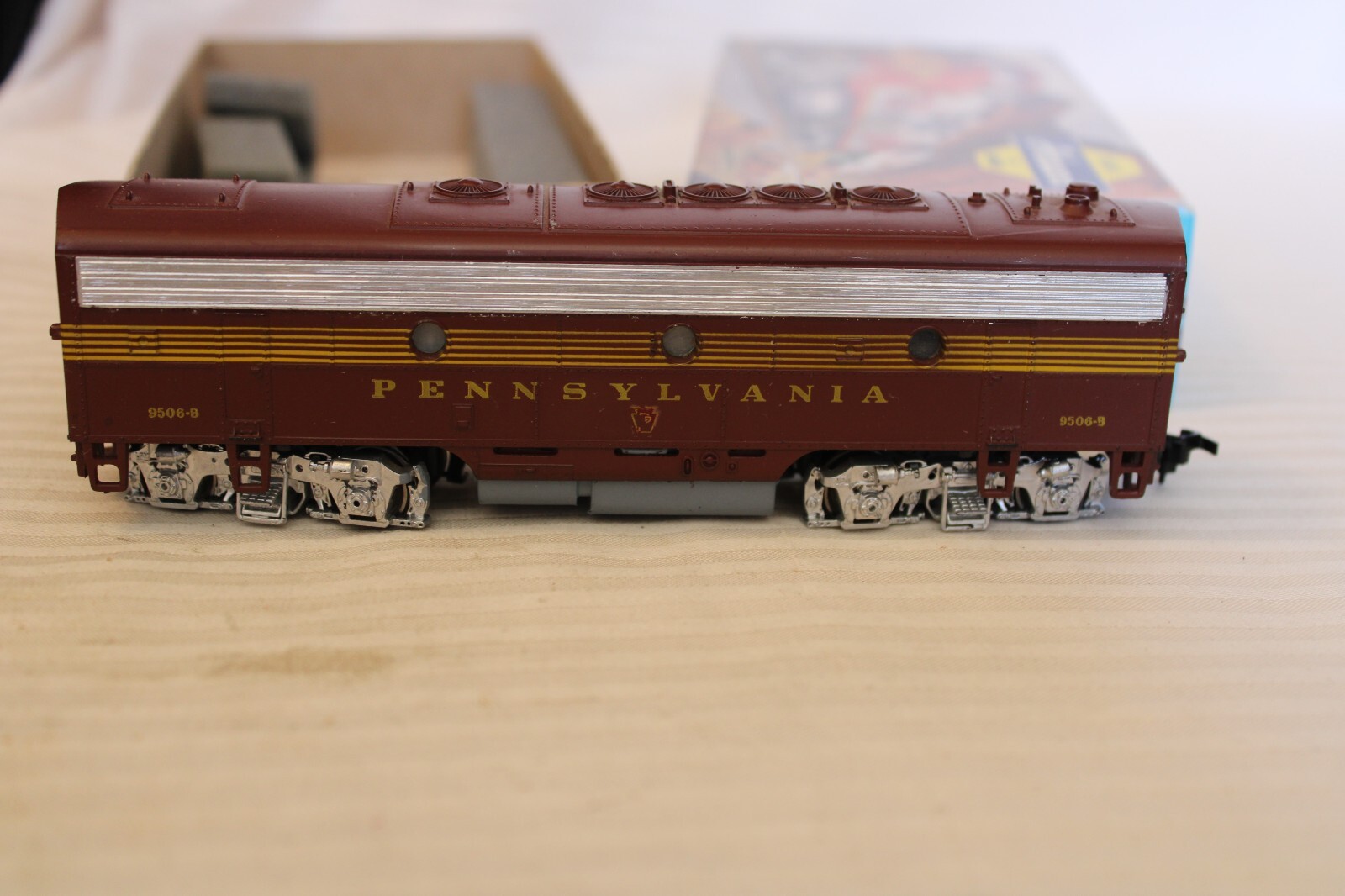 HO Scale Athearn, F7-B Diesel Locomotive, Pennsylvania, Tuscan Red, #9506 – 3276