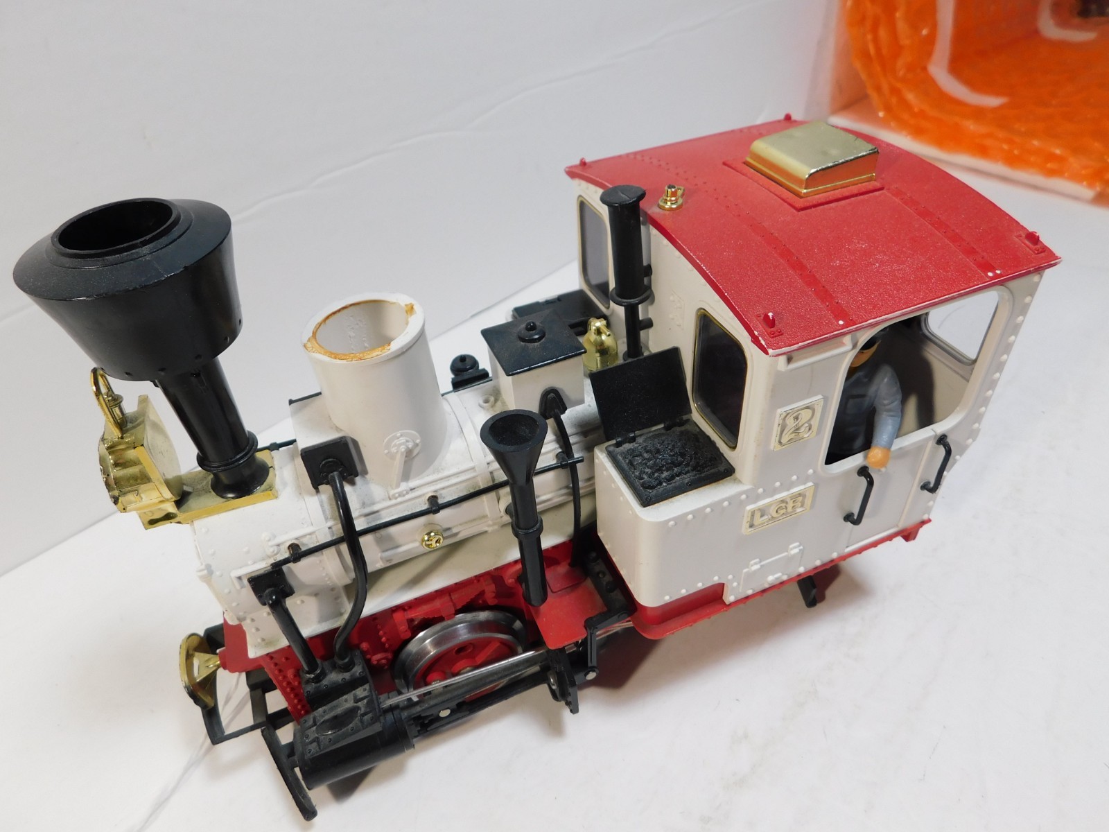 LGB 24171 #2 Steam Engine 0-4-0 G Scale Red White Black Gold (NB)