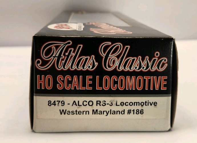 Atlas HO 8479-ALCO RS-3 WESTERN MARYLAND #186 POWERED LOCOMOTIVE NOS B78
