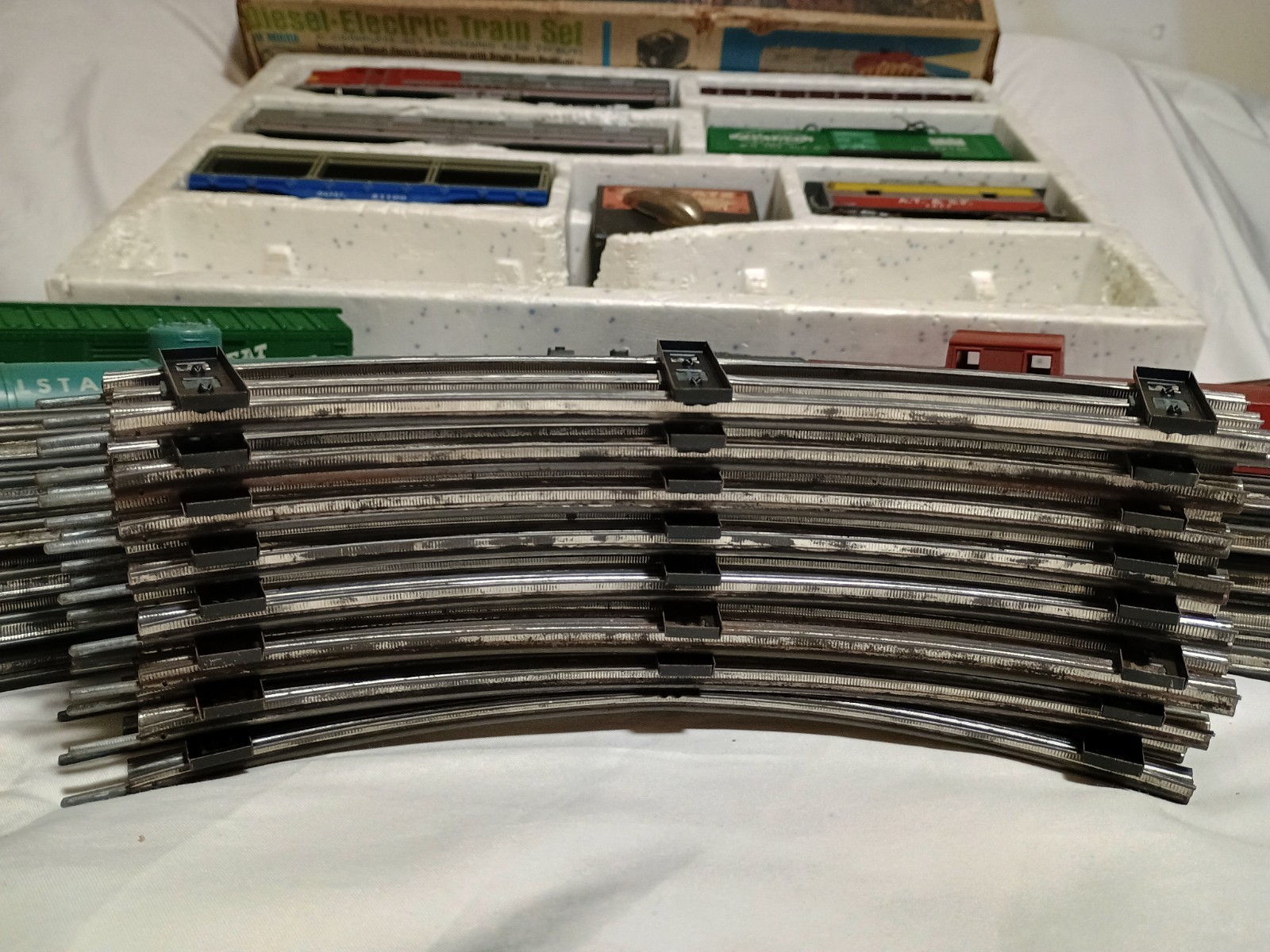 1959 Marx Diesel Electric Train Set Santa Fe🏵 41831 Remote Control 50w + Extras