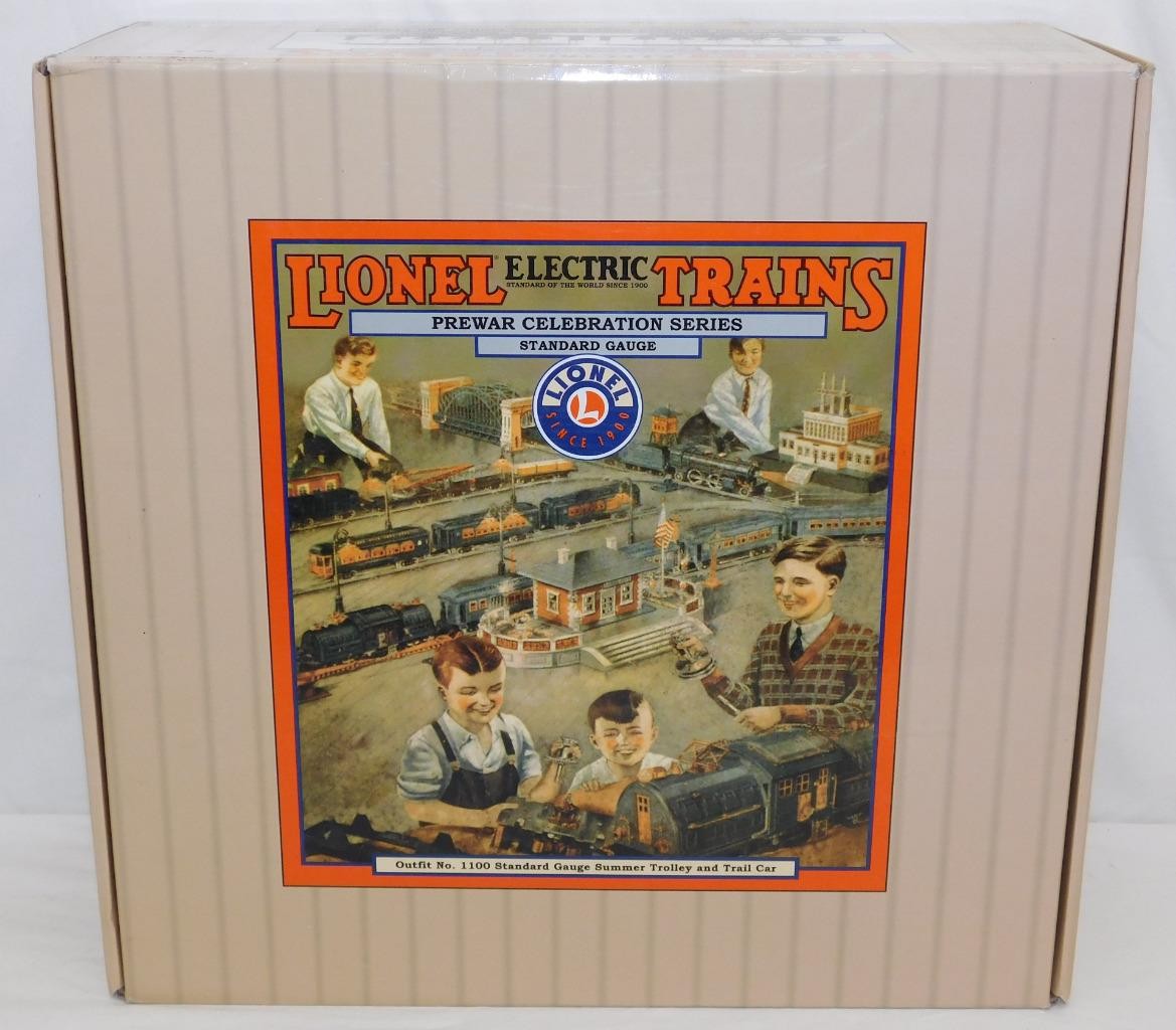 Lionel 6-13113 Standard Gauge Summer Trolley #101 & Trail Car #1100 Tinplate C-8