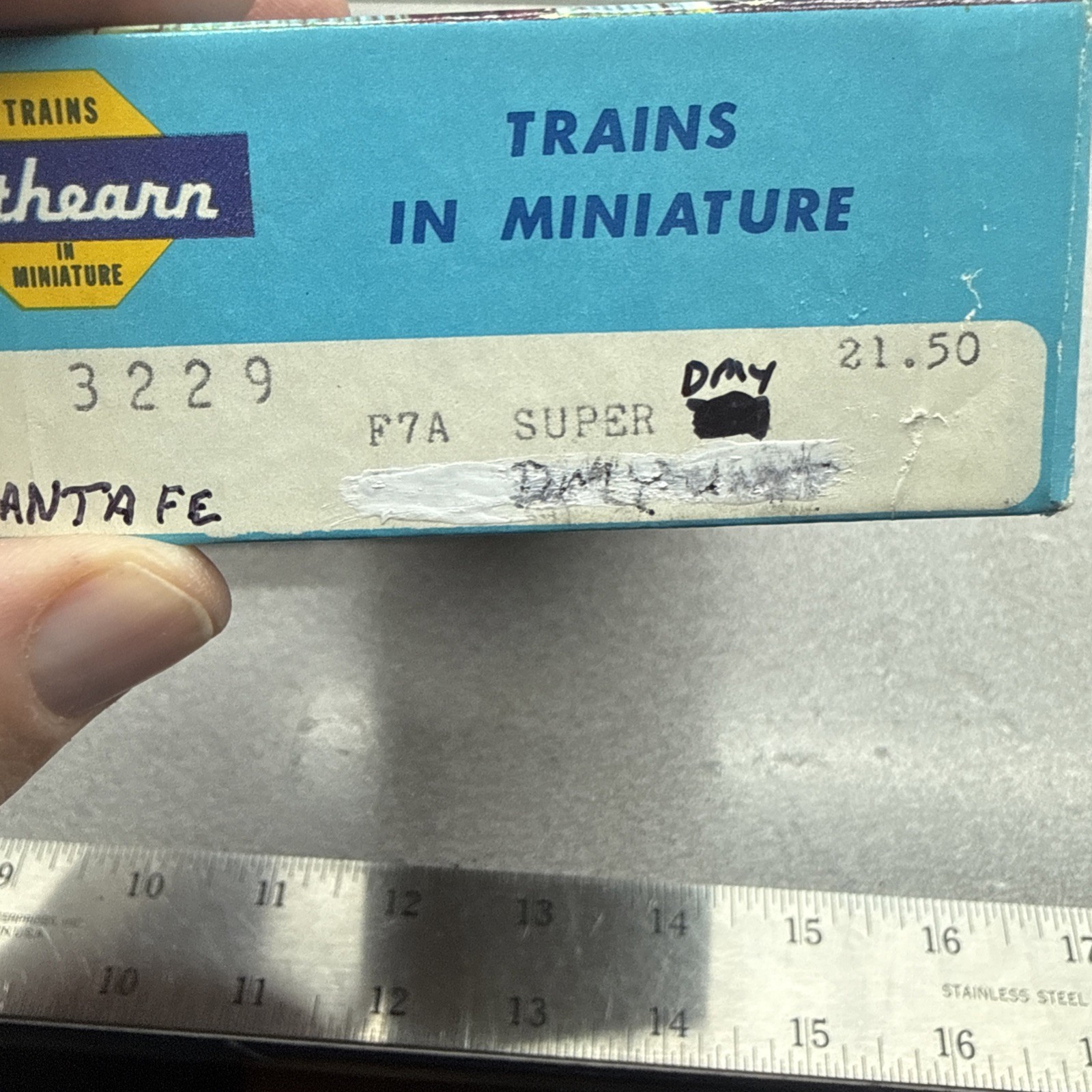 Athearn HO Santa Fe F7A Dummy Blue Box Warbonnet Assembled w/Box Vintage
