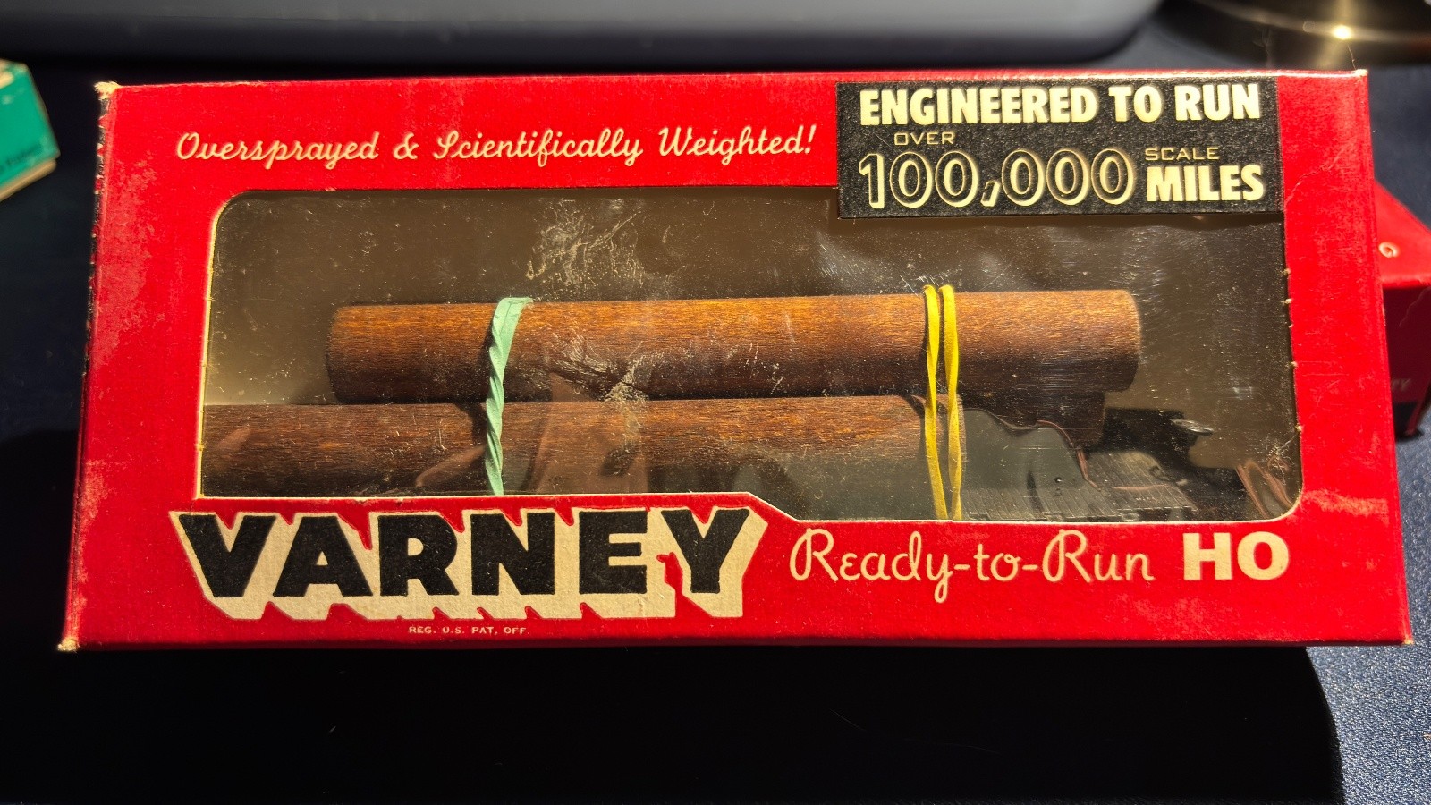 VARNEY HO Canadian National F-209 Flatcar with Log Load Original Box