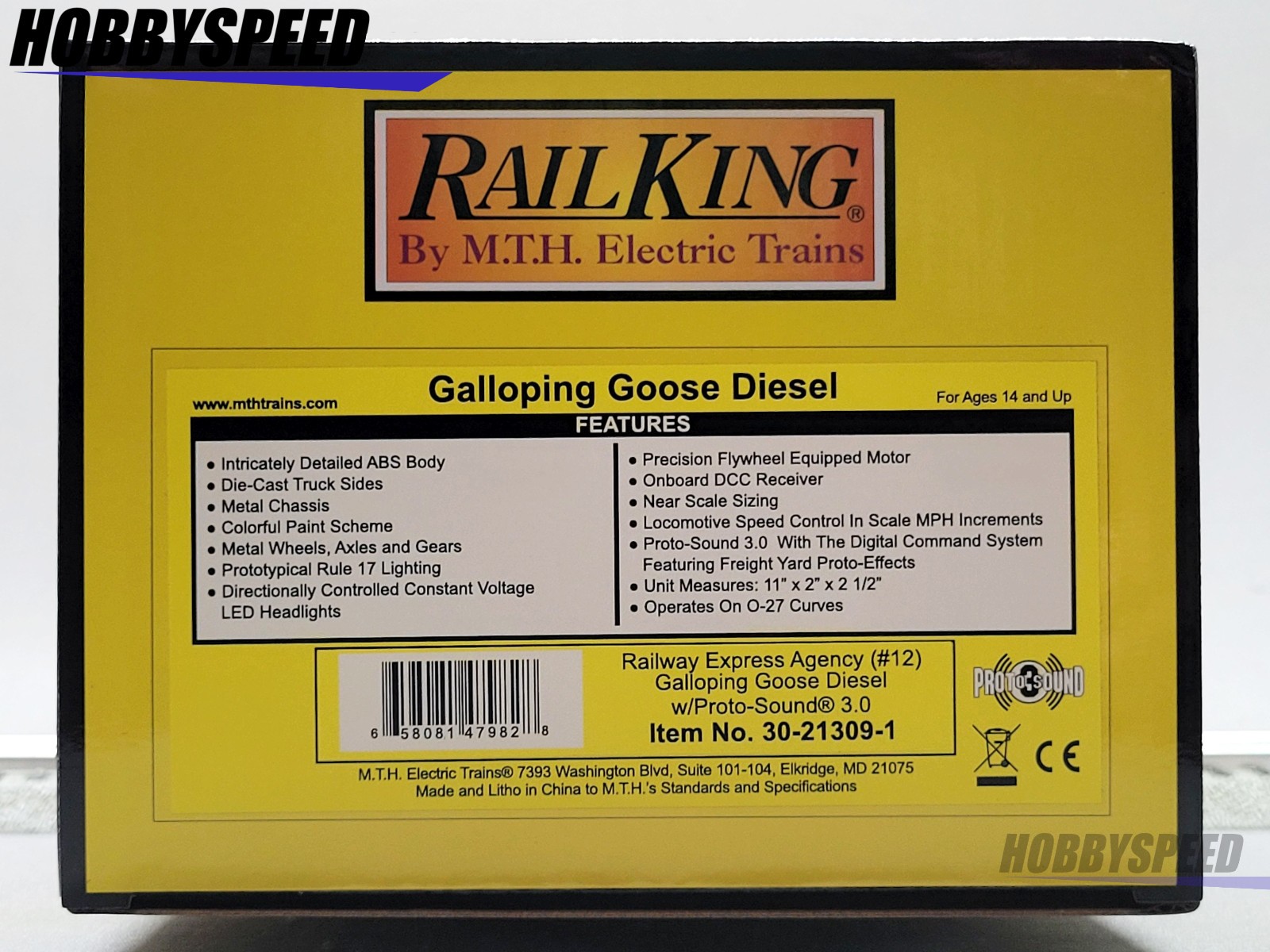MTH RAILKING RAILWAY EXPRESS GALLOPING GOOSE DIESEL O GAUGE 30-21309-1 NEW