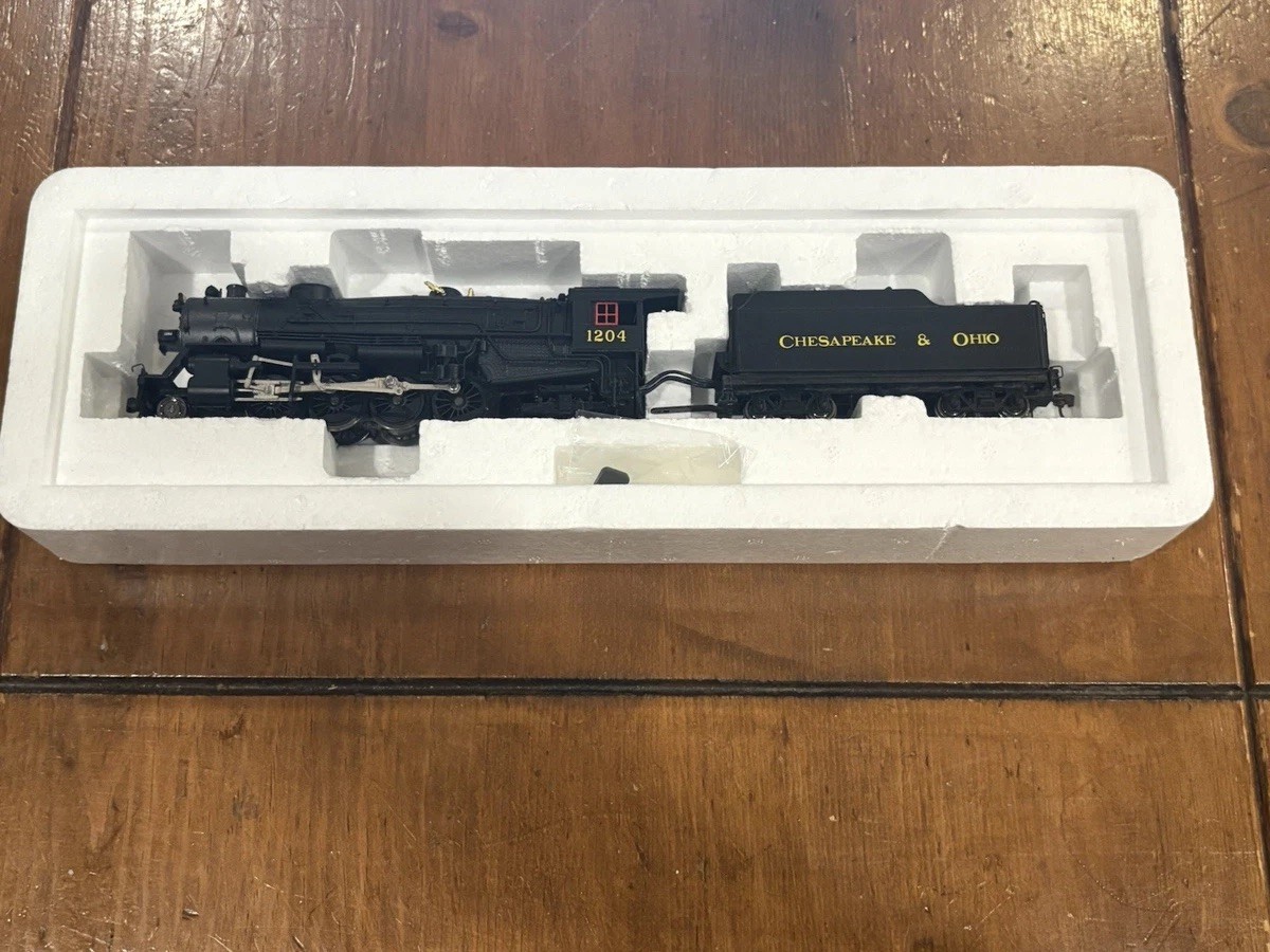 Broadway Limited HO C&O Steam Engine & Tender 2-8-2 #1204 With DC/DCC QSI Sound