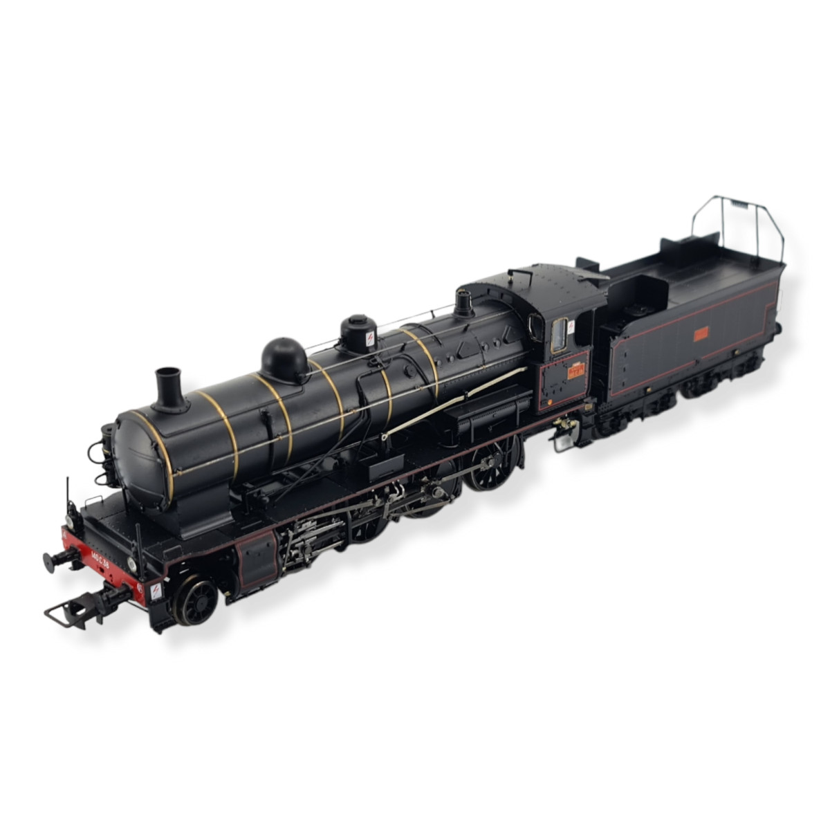 Jouef HJ2406S 140 C 38 Green/Black Livery, Red Decorations, SNCF, DCC SOUND