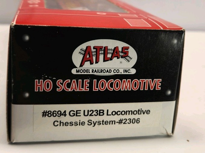 Atlas HO #8694 GE U23B CHESSIE SYSTEM C & O #2306 POWERED LOCOMOTIVE NOS B74