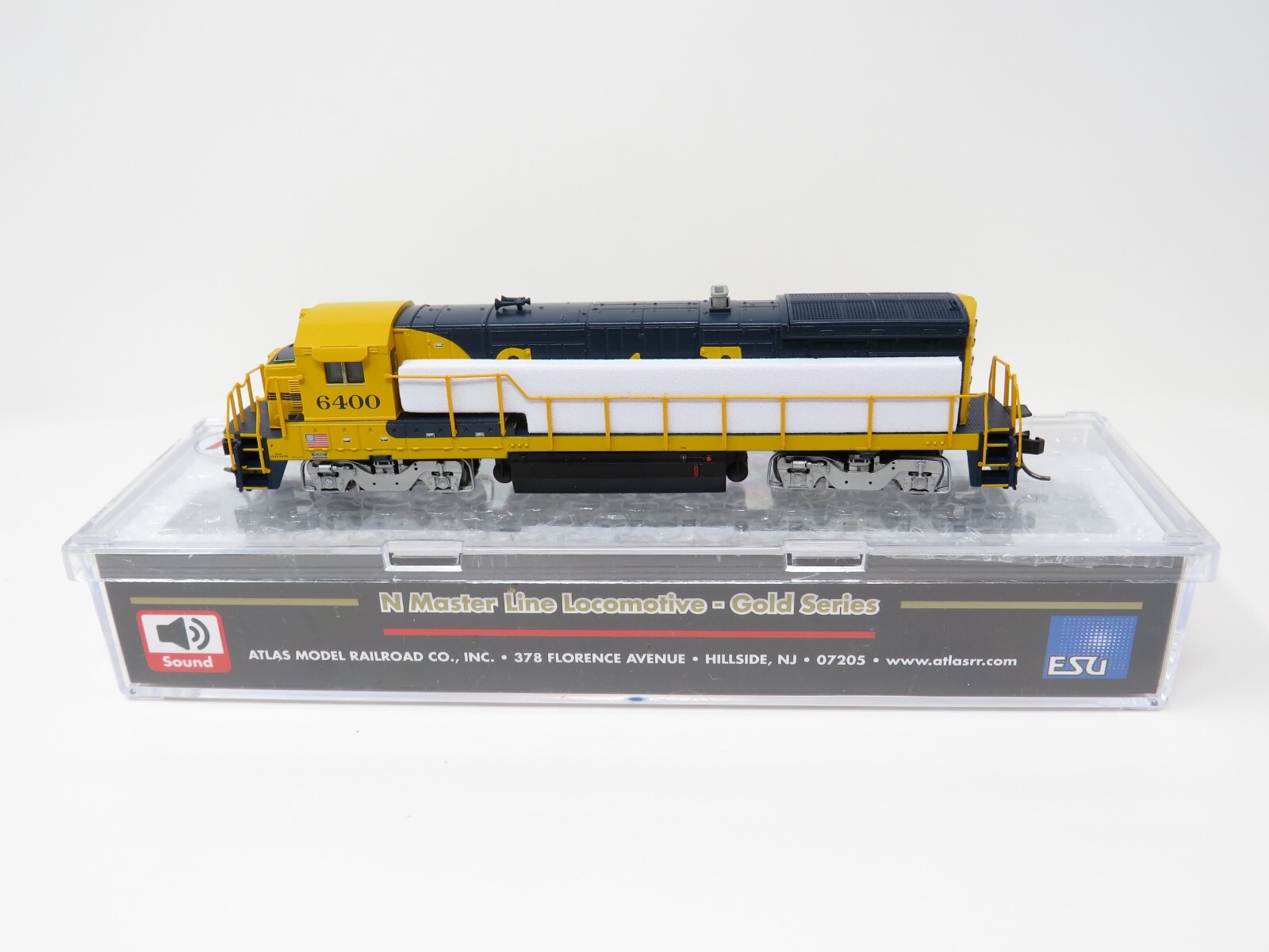 Atlas N 40005459 DCC ESU LokSound Santa Fe Warbonnet GE B23-7 Diesel Locomotive
