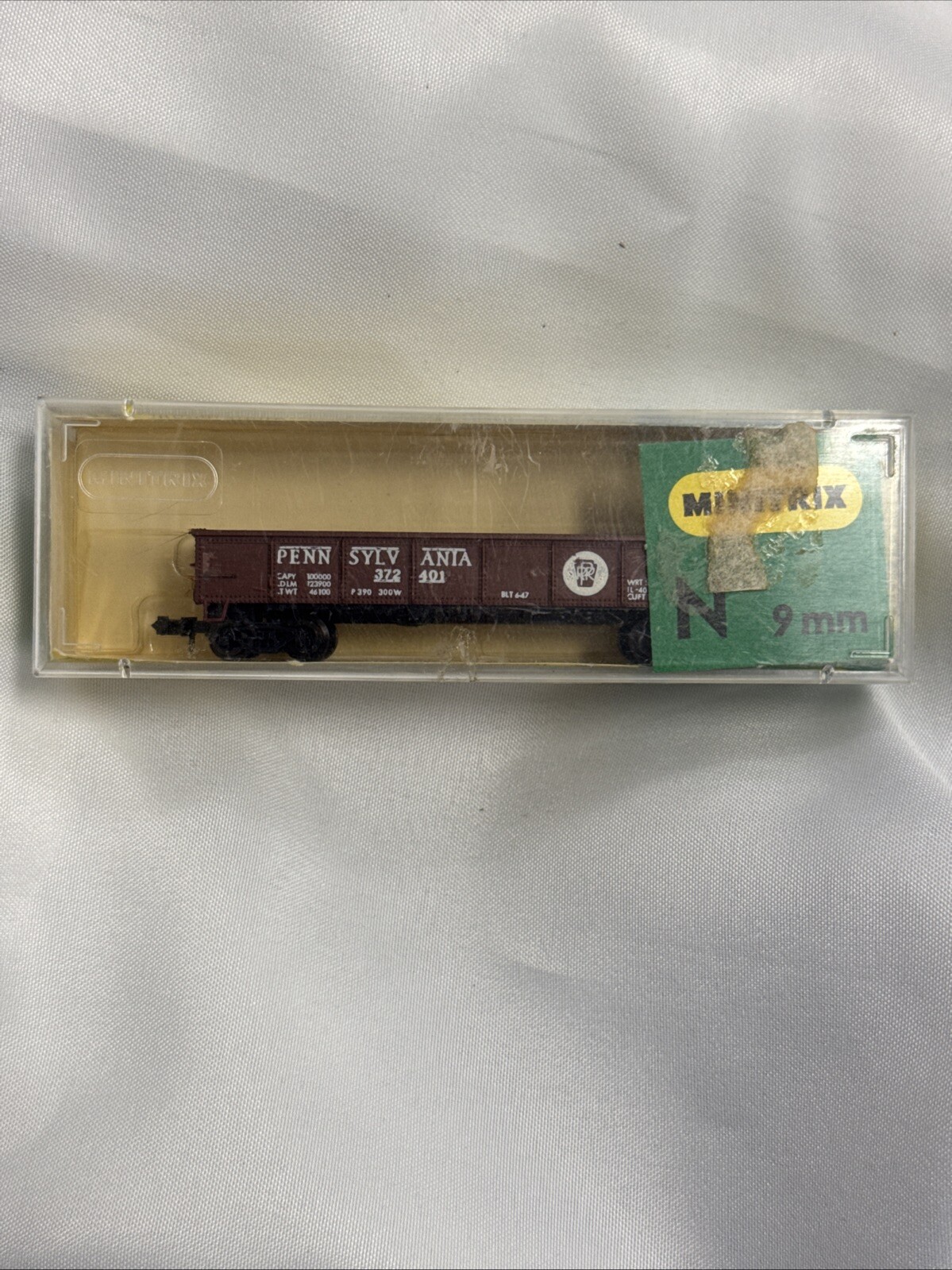 Vintage Minitrix Locomotive Train Gondola Pennsylvania N 9mm Scale EUC