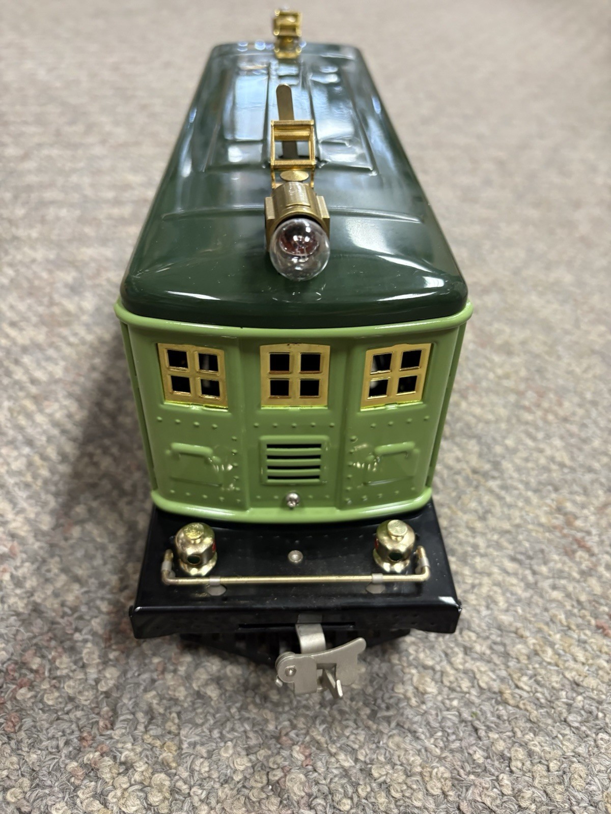 + MTH Standard Gauge Tinplate Two Tone Green 9E Locomotive Traditional 10-1066-0