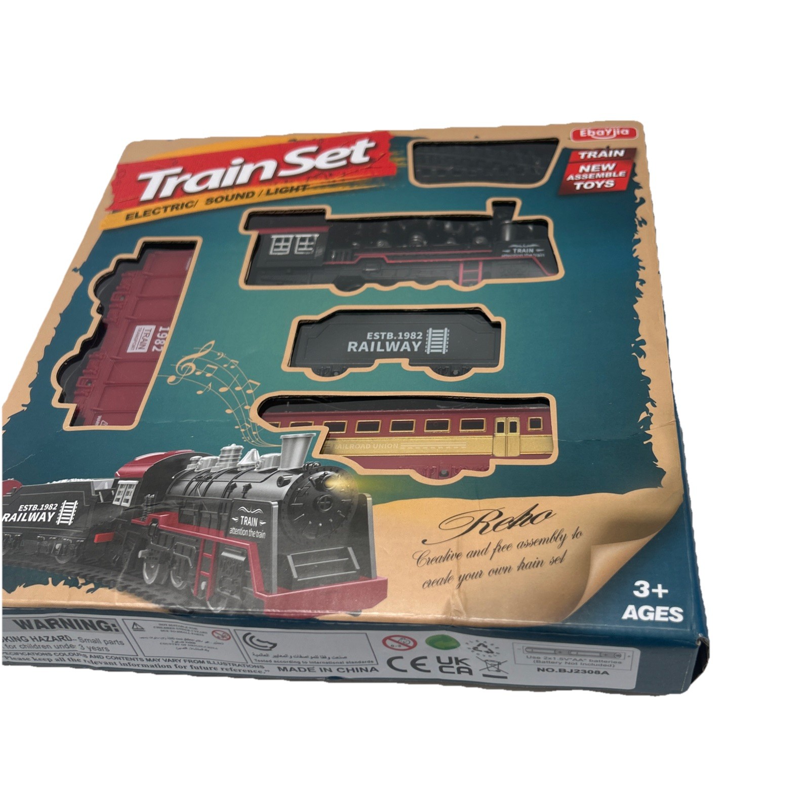 Children’s Electric Train Set Locomotive Ebayjia Tracks Trains Sound and Light